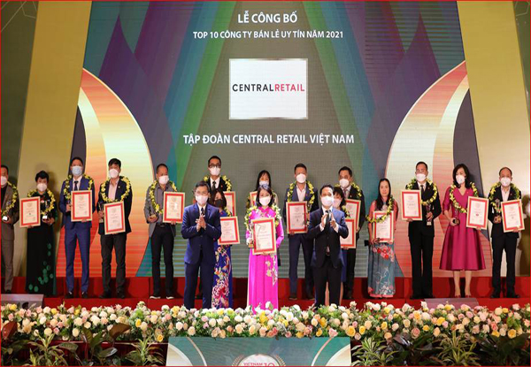 เซ็นทรัล รีเทล เวียดนาม ได้รับการจัดให้เป็นอันดับหนึ่งจาก “Top 10 Most Reputable Retail Companies” ประจำปี 2564